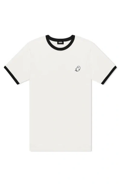 Dalix Mens Ghost Jersey Ringer Tee In White