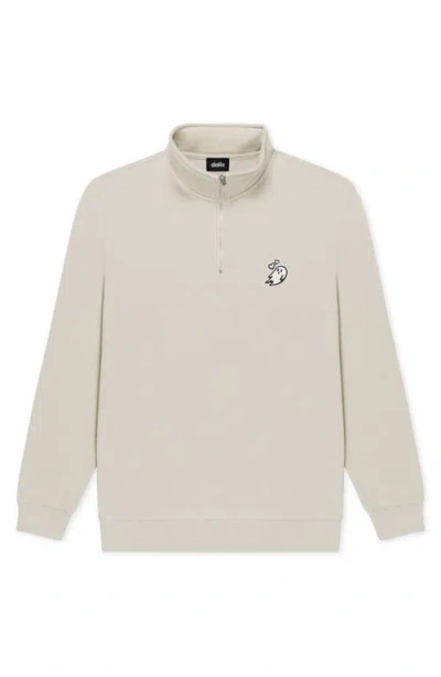 Dalix Womens Heartly Ghost Quarter Zip Pullover In Gray