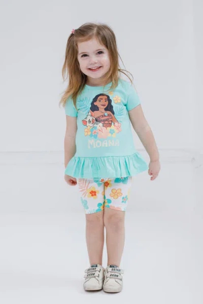 Disney T-shirt & Bike Shorts Set In Green