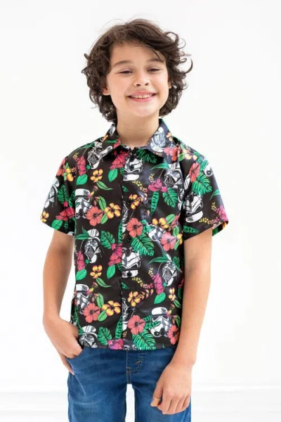 Star Wars Short Sleeve Button Down Shirt In Multi