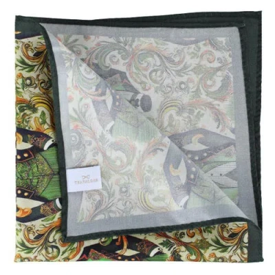 Trafalgar Shall We Dance Silk Novelty 12x12 Pocket Square In Green