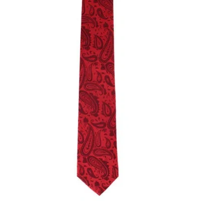 Trafalgar Banbury Tone On Tone Paisley Silk Necktie In Red