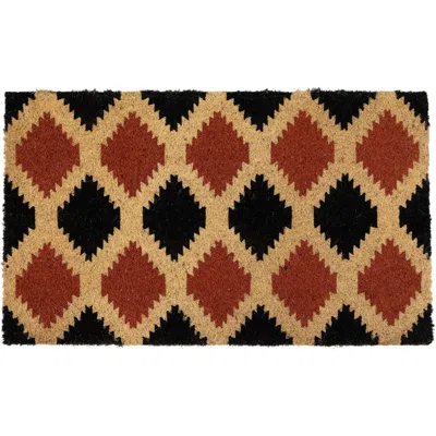 Northlight Diamond Pattern With Cream Accent Autumn Doormat 18" X 30" In Multi