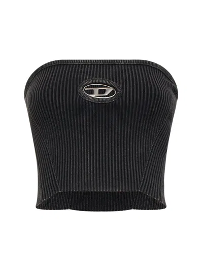 Diesel Women's M-clarksvillex Cropped Top In Black