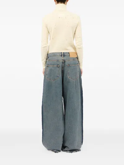 Mm6 Maison Margiela Wide-leg Jeans In Blue
