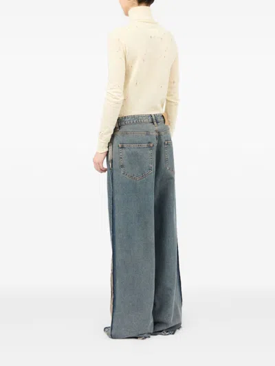 Mm6 Maison Margiela Wide-leg Jeans In Blue