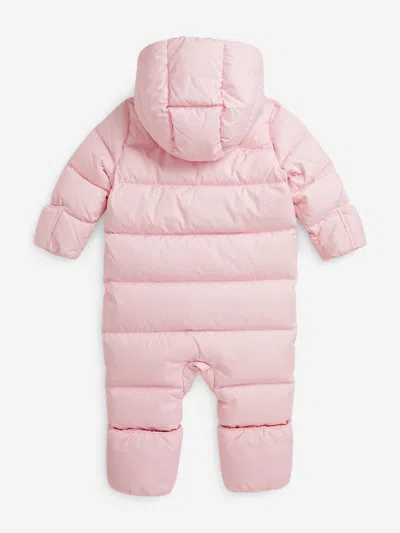 Ralph Lauren Baby Girls Logo Snowsuit In Pink