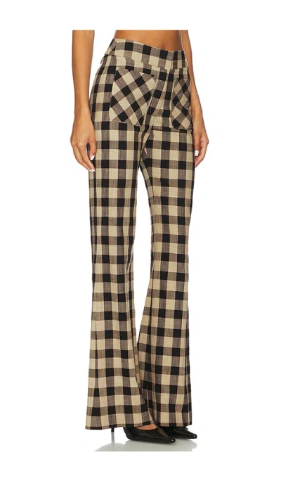 Smythe Gingham Classic Patch Pocket Bootcut Pants In Multi