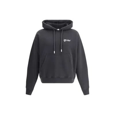 Off-white Script Skate Hoodie In Black