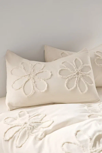 Urban Outfitters Daisy Tufted Core Sham Set In Tofu At  In Neutral