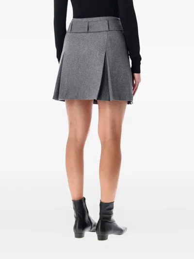 Apc A.p.c. A.p.c. Cecile Wool Mini Skirt In Gray