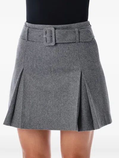 Apc A.p.c. A.p.c. Cecile Wool Mini Skirt In Gray