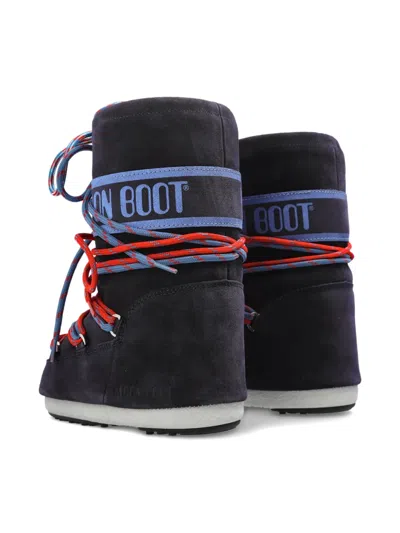 Moon Boot Mb Icon Suede Lace-up Snow Boots In Multi