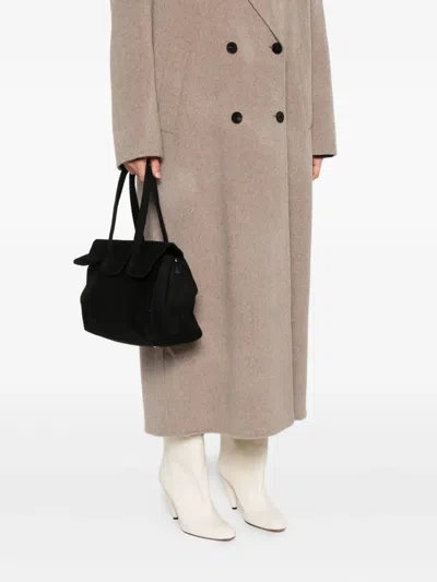 Secret Pon-pon Secret Pon Pon Monica Tote Large Tote In Black