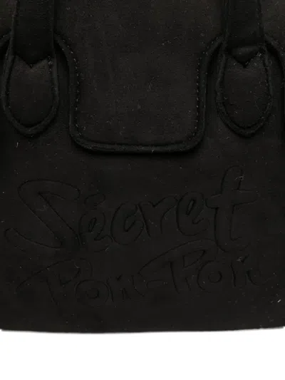 Secret Pon-pon Secret Pon Pon Monica Tote Large Tote In Black