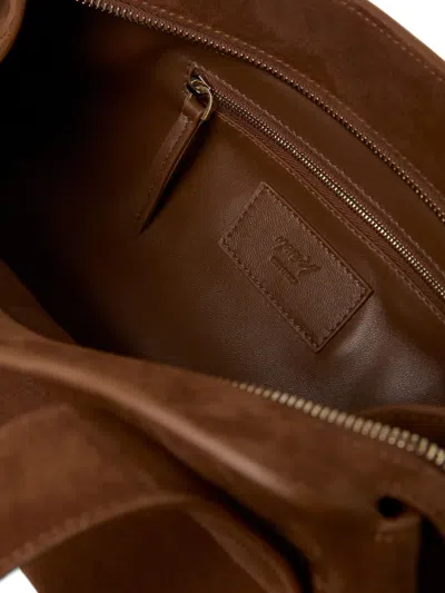 Marsèll Suede Tote Bag In Brown