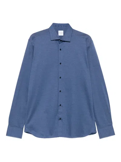Alley Docks 963 Long-sleeve Shirt In Blue