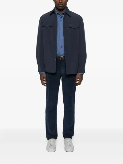 Alley Docks 963 Long-sleeve Shirt In Blue