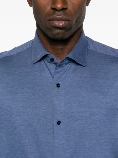 Alley Docks 963 Long-sleeve Shirt In Blue