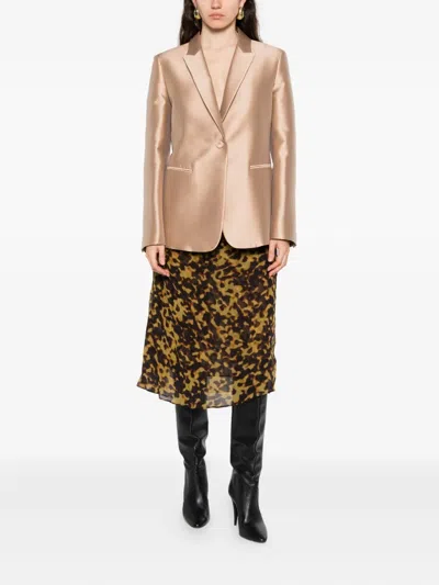Alberta Ferretti Buttoned Peak-lapel Jacket In Multi