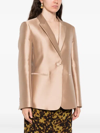 Alberta Ferretti Buttoned Peak-lapel Jacket In Multi