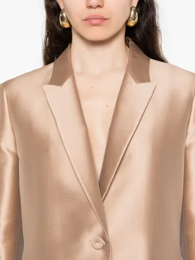 Alberta Ferretti Buttoned Peak-lapel Jacket In Multi
