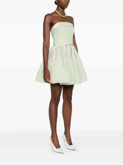 Viktor & Rolf Ruffled Mini Dress In Green
