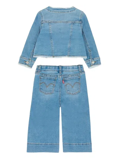 Levi's Logo-motif Trousers Set (set Of Three) In Blue