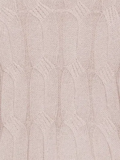 Liu •jo Cable-knit Sweater In Pink