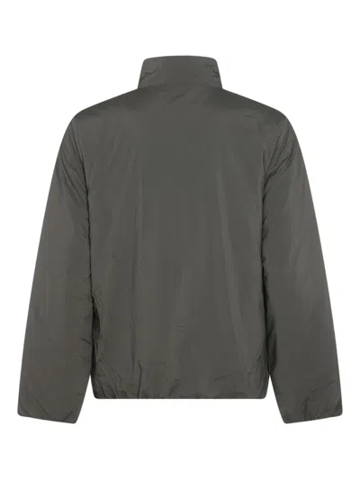 K-way Stylish Jacket With High Collar And Side Pockets In Gray