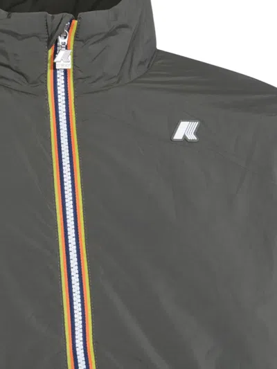 K-way Stylish Jacket With High Collar And Side Pockets In Gray