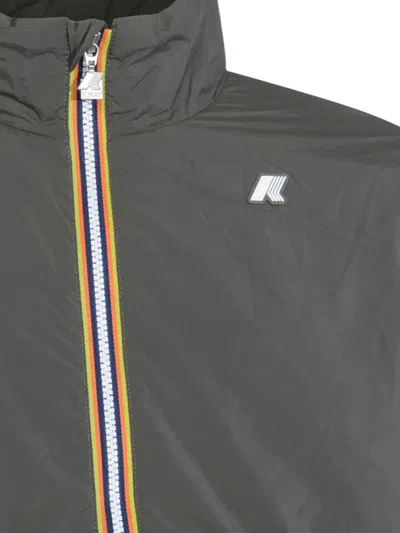 K-way Stylish Jacket With High Collar And Side Pockets In Gray
