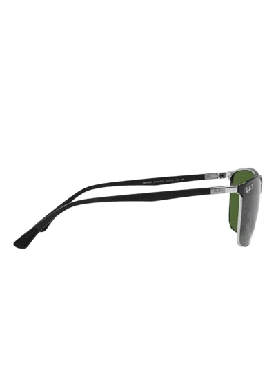 Ray Ban Rectangle-frame Sunglasses In Green