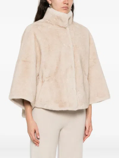 Valentini 1972 Boxy Silhouette Beige Coat In Neutral
