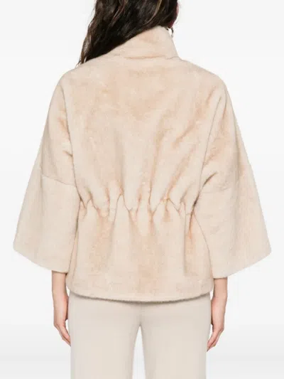Valentini 1972 Boxy Silhouette Beige Coat In Neutral
