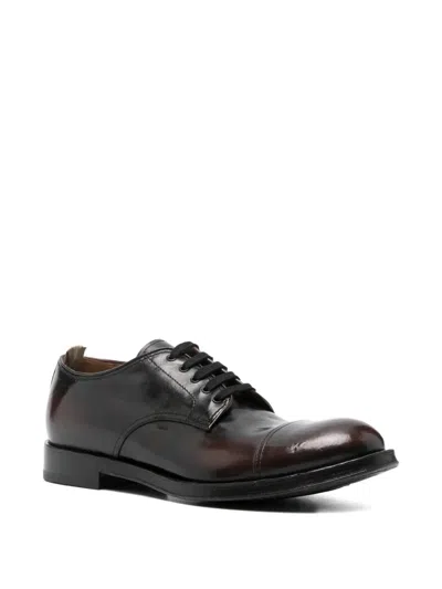 Officine Creative Leather Derby Shoes In Brown