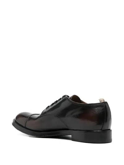 Officine Creative Leather Derby Shoes In Brown