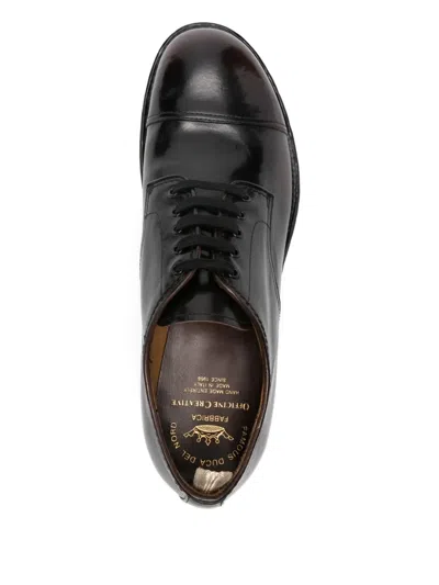 Officine Creative Leather Derby Shoes In Brown