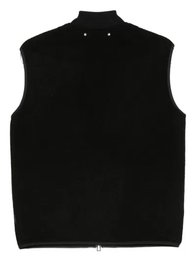 Paul Smith Structured Minimalist Black Jacket With High Collar In Black