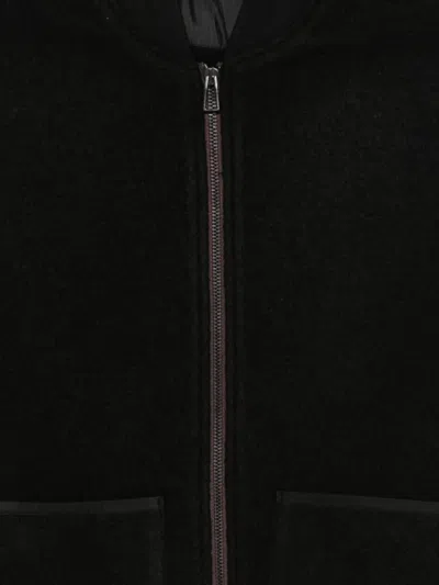 Paul Smith Structured Minimalist Black Jacket With High Collar In Black