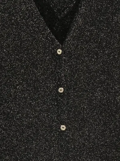 Liu •jo Panelled Cardigan In Black