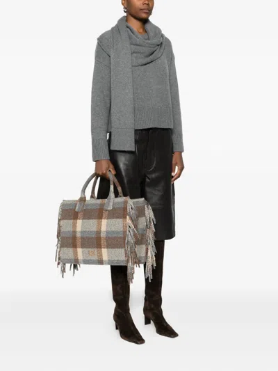 Secret Pon-pon Secret Pon Pon Large Tote Bag Isabella In Brown