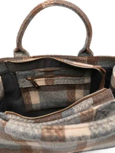 Secret Pon-pon Secret Pon Pon Large Tote Bag Isabella In Brown