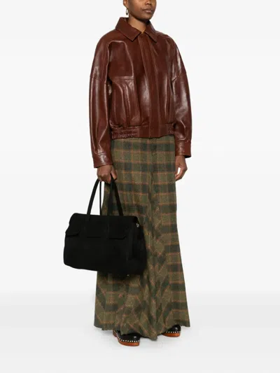 Secret Pon-pon Secret Pon Pon Monica Tote Large Tote In Black