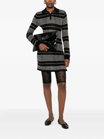 Secret Pon-pon Crocodile-embossed Logo-plaque Clutch Bag In Black