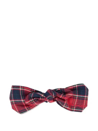 Nanán Tartan Bow Headband In Multi