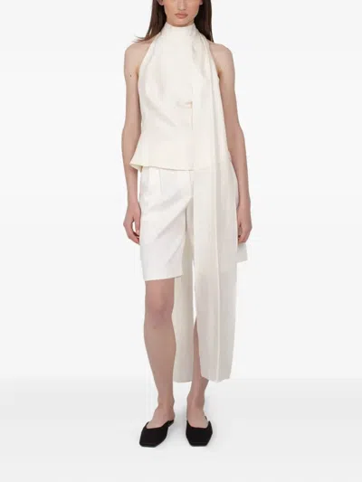 Rxquette Halterneck Blouse In White