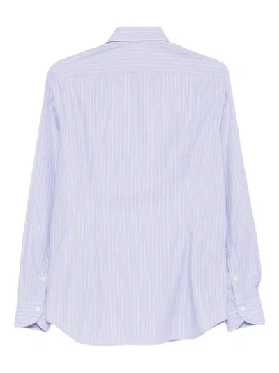 Tintoria Mattei Striped Long-sleeve Shirt In Blue