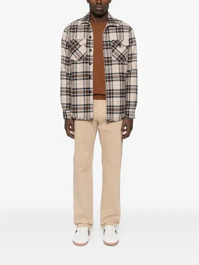 40 Weft Stretch-cotton Pants In Neutral