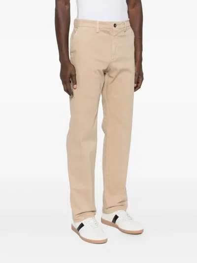 40 Weft Stretch-cotton Pants In Neutral